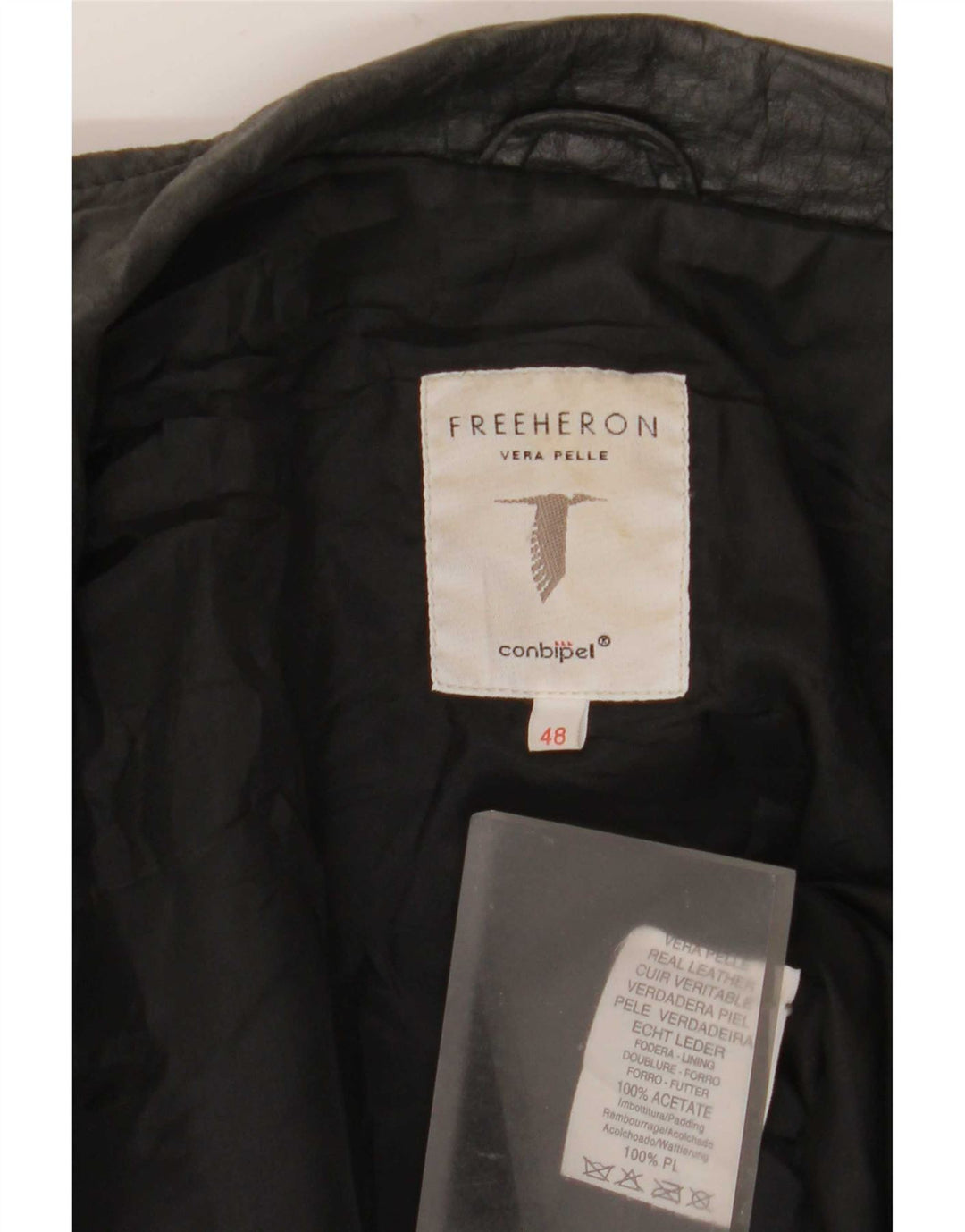Conbipel Damen Free Heron Lederjacke IT 48 XL Schwarz