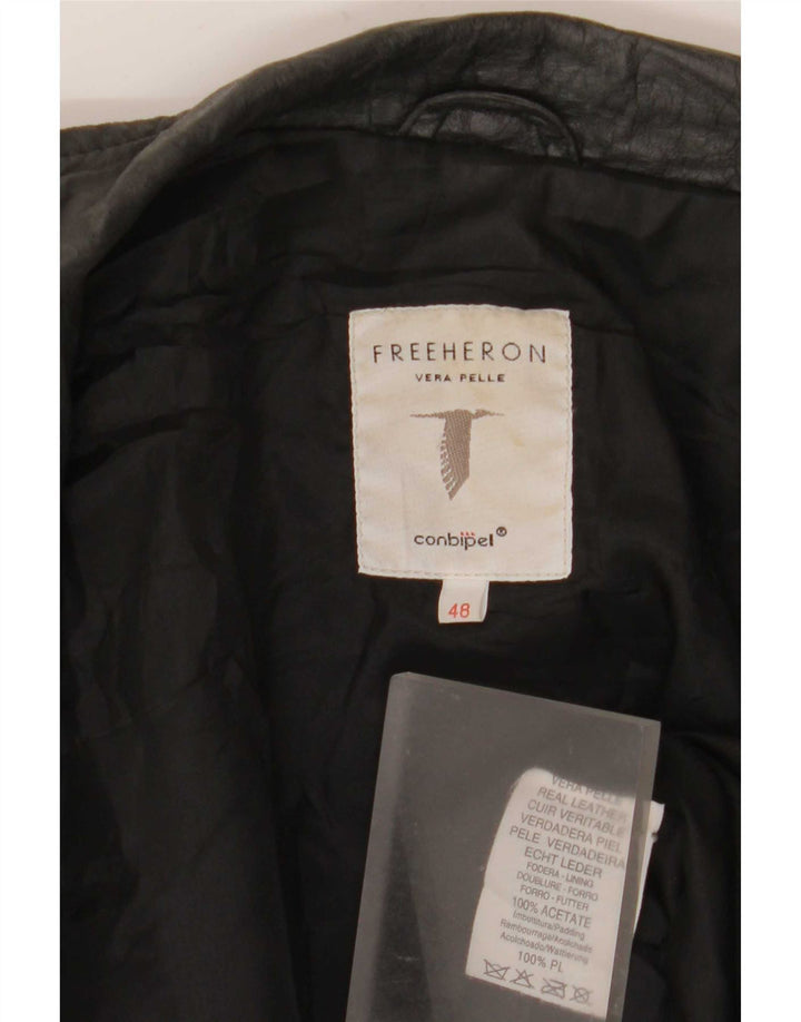 Conbipel Damen Free Heron Lederjacke IT 48 XL Schwarz