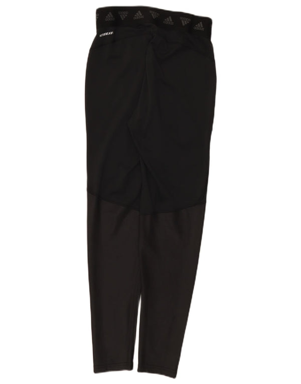 Adidas Damen Aeroready Graphic Leggings UK 12/14 Medium Schwarz