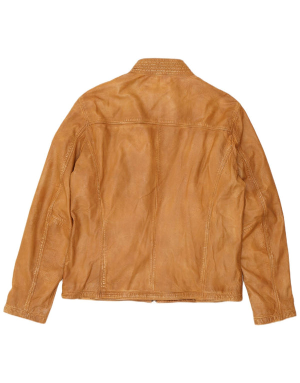 MILESTONE Herren Lederjacke UK 40 Large Beige Leder