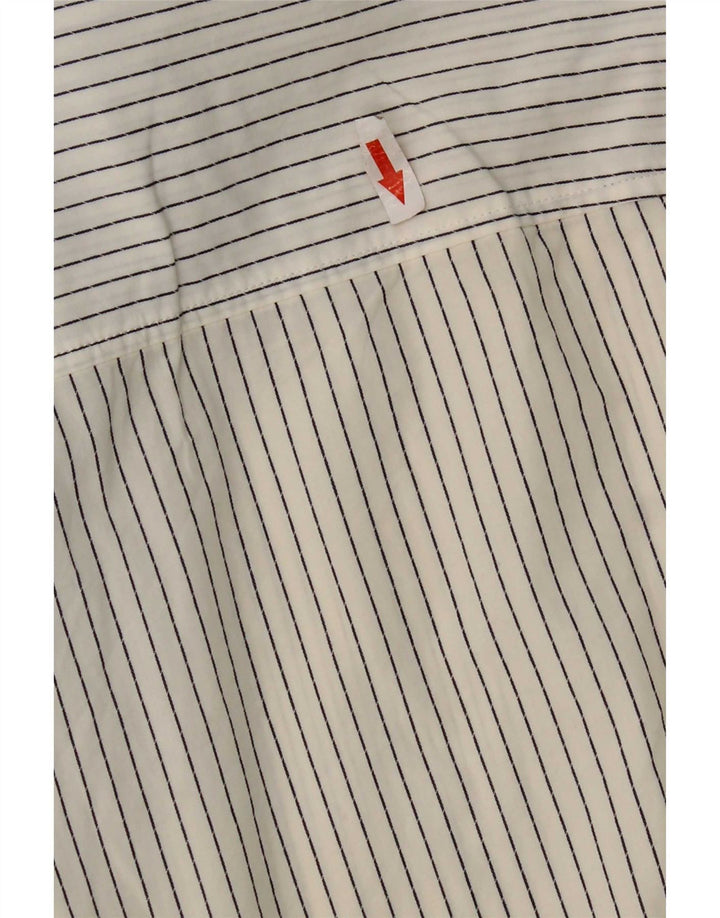 Hugo Boss Slim-Fit-Hemd für Damen aus mittelweißer Nadelstreifen-Baumwolle