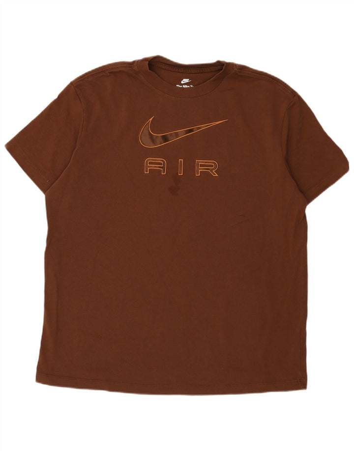 Nike Herren-T-Shirt mit lockerer Passform und Grafik, Größe L, Braun