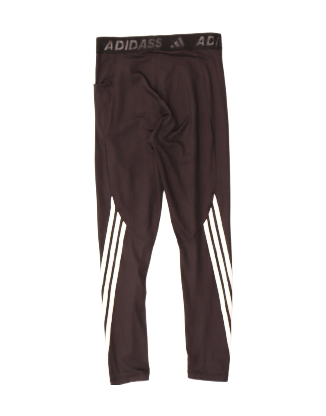 ADIDAS Womens Premium Graphic Leggings UK 12/14 Medium  Black Polyester