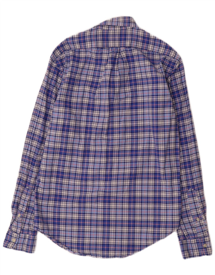 Ralph Lauren Slim-Fit-Hemd für Herren aus mittelblauer, karierter Baumwolle