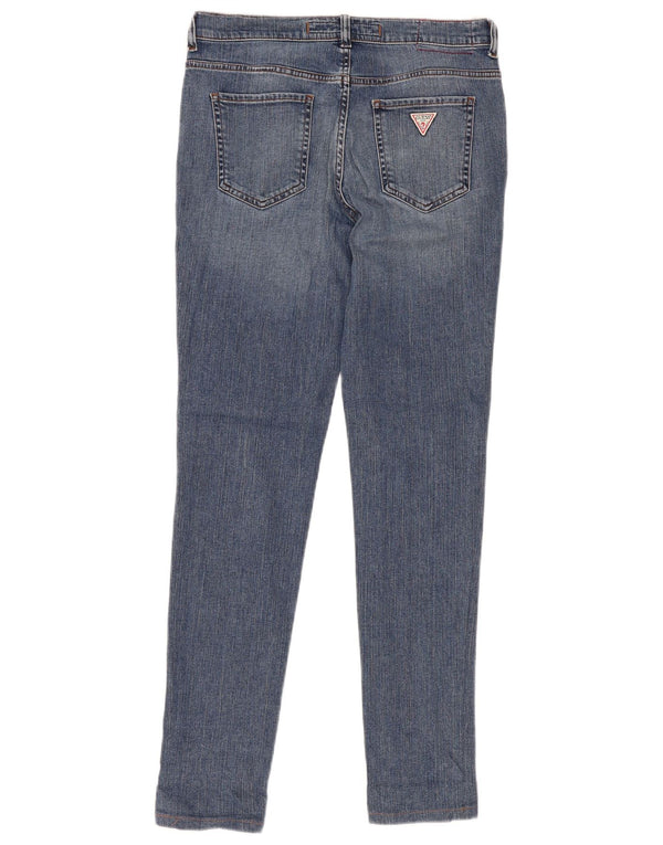 Guess Damen Skinny Jeans W31 L31 Blaue Baumwolle