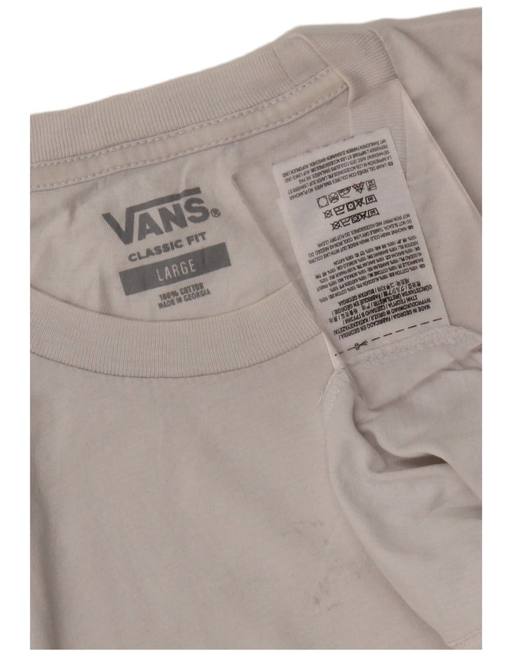 VANS Herren-T-Shirt mit klassischer Passform, groß, aus weißer Baumwolle
