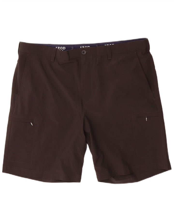 IZOD Herren Golf Cargo Shorts W40 XL Schwarz Polyester