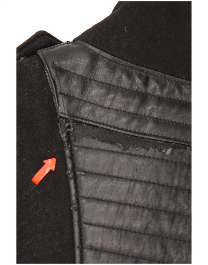 KHUJO Herren-Militärmantel UK 38 Mittelschwarzes Nylon