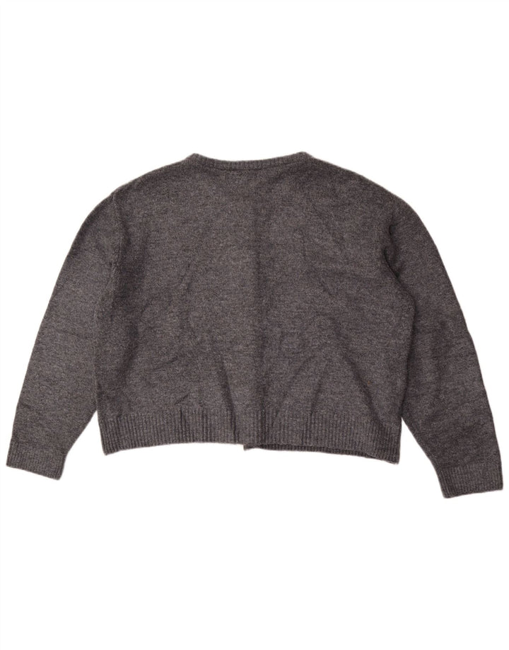Marks & Spencer Damen Crop Oversized Cardigan Pullover UK 18 XL Grau
