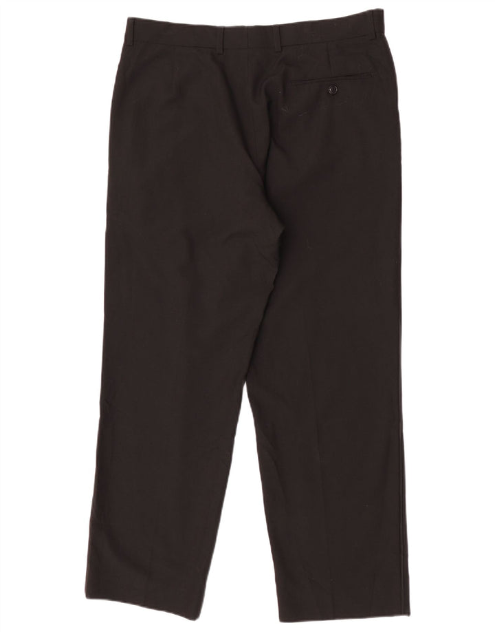 Gerade Herren-Chinohose von Marks & Spencer, W34, L29, Schwarz, Polyester