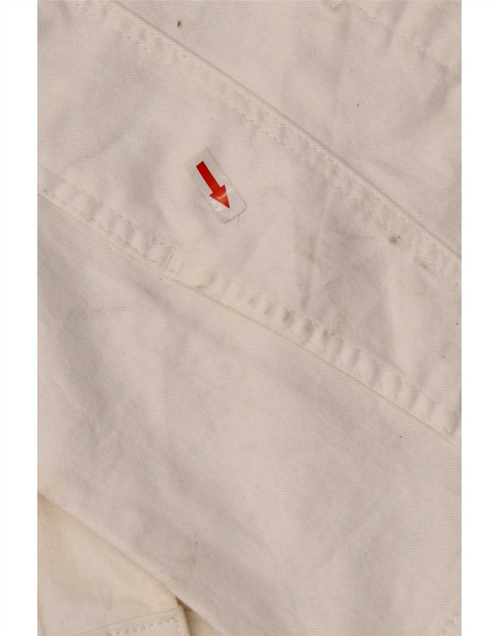 Lee Damen Riders Jeansjacke UK 10 Small Weiße Baumwolle