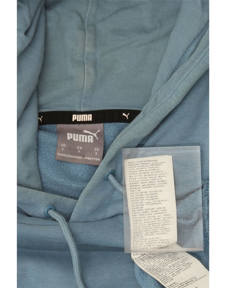 Puma Herren Kapuzenpullover, klein, blaue Baumwolle
