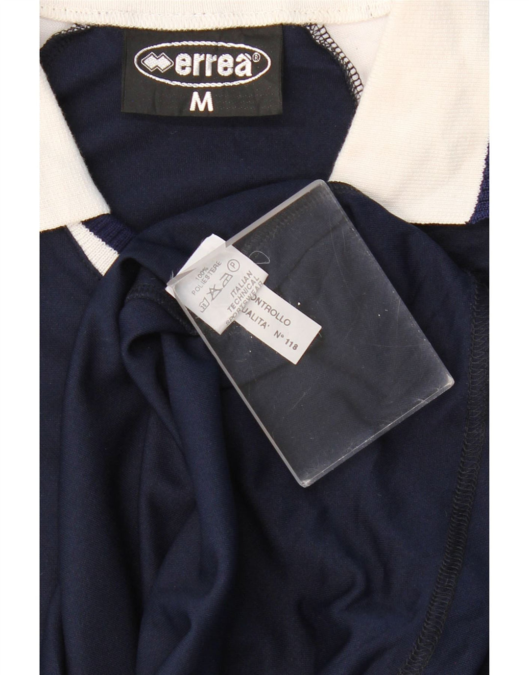 ERREA Herren-Langarm-Rugby-Poloshirt, mittleres Marineblau, Farbblock