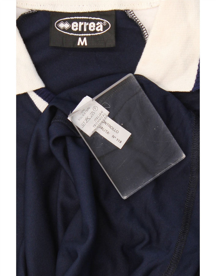ERREA Herren-Langarm-Rugby-Poloshirt, mittleres Marineblau, Farbblock