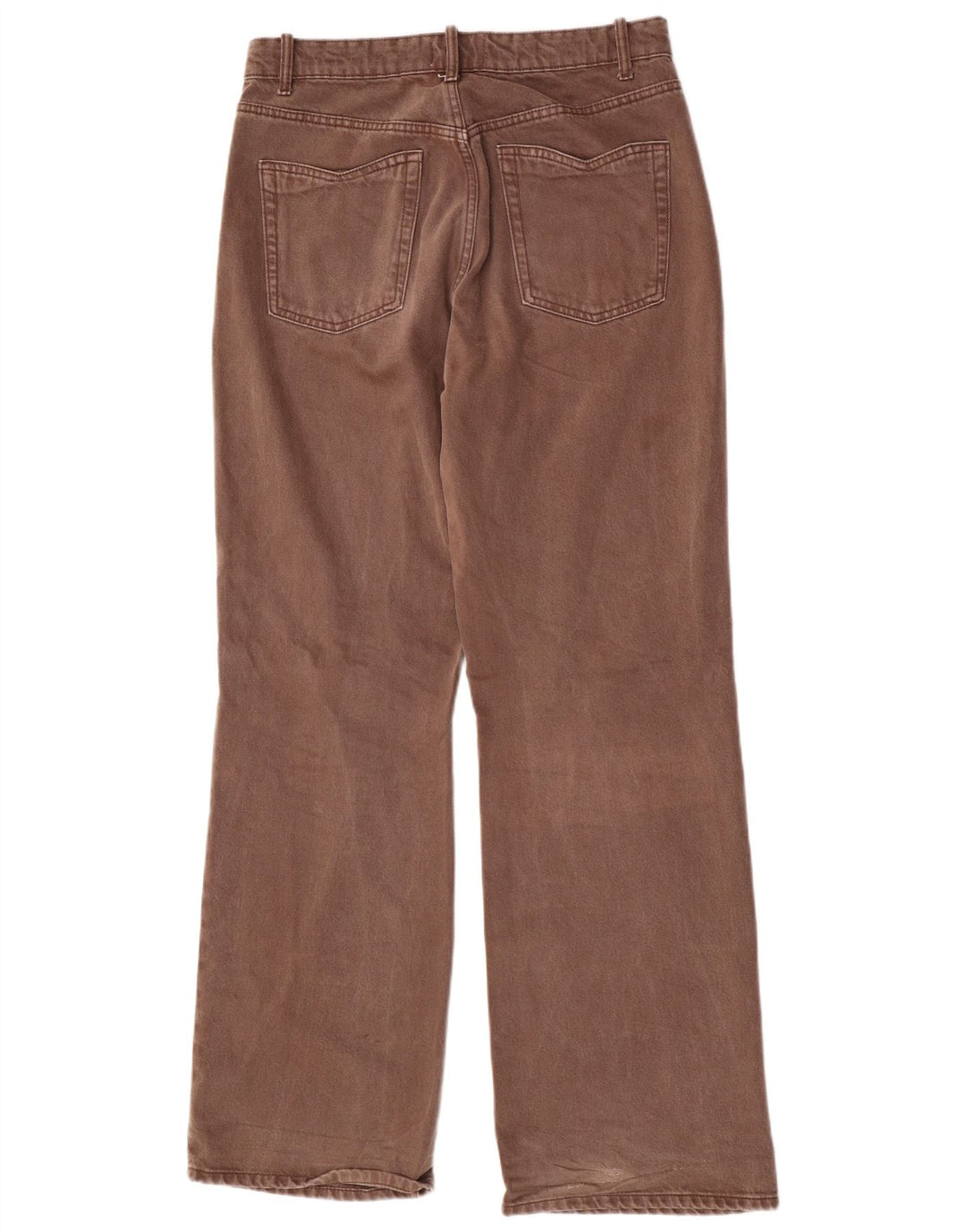 Zara Damen Straight Jeans W30 L33 Braune Baumwolle