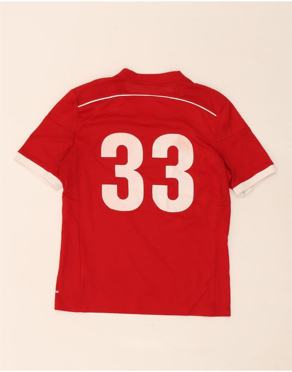 Adidas Jungen Grafik T-Shirt Top 13-14 Jahre XL Rot Polyester