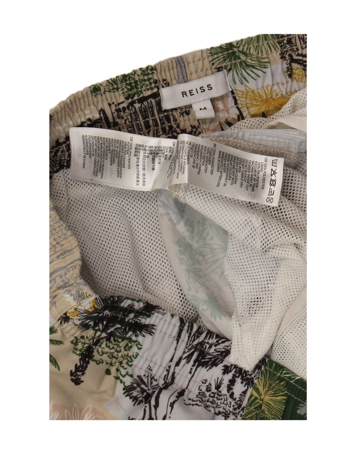 Reiss Herren-Badeshorts mit Grafik, mittelgroß, mehrfarbig, Polyester