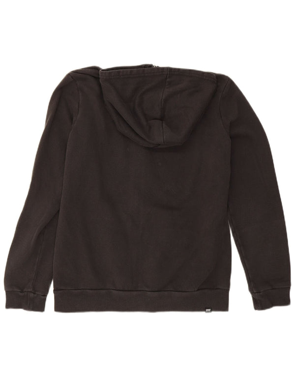 Puma Womens Graphic Zip Hoodie Pullover UK 14 Mittelschwarze Baumwolle