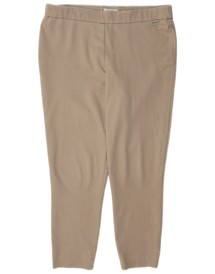 CALVIN KLEIN Damen Legginghose XL W36 L28 Beige Baumwolle