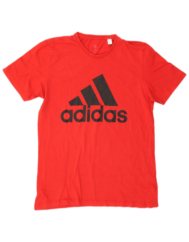 Adidas Herren Grafik-T-Shirt aus mittelroter Baumwolle