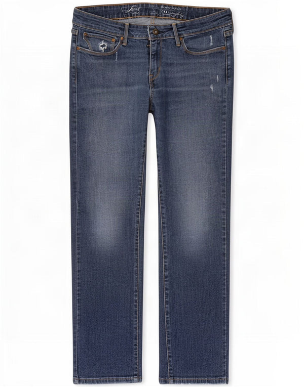 Levi's Damen Slight Curve Low Waist Straight Jeans W30 L30 Blaue Baumwolle