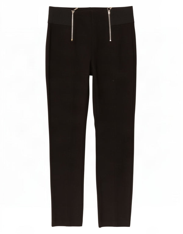 Schmale Freizeithose für Damen von Zara, groß, W30, L26, schwarze Viskose