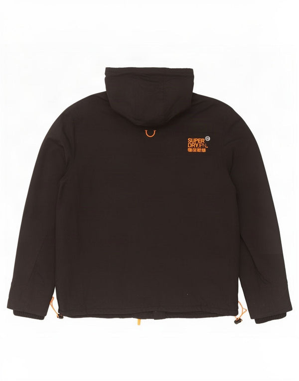 Superdry Herren Windcheater Kapuzen-Windjacke UK 40 Large Schwarz