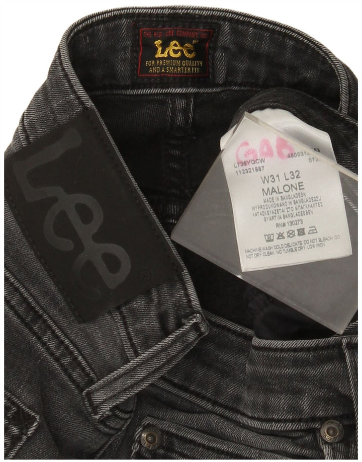 Lee Herren Malone Slim Jeans W31 L27 Graue Baumwolle