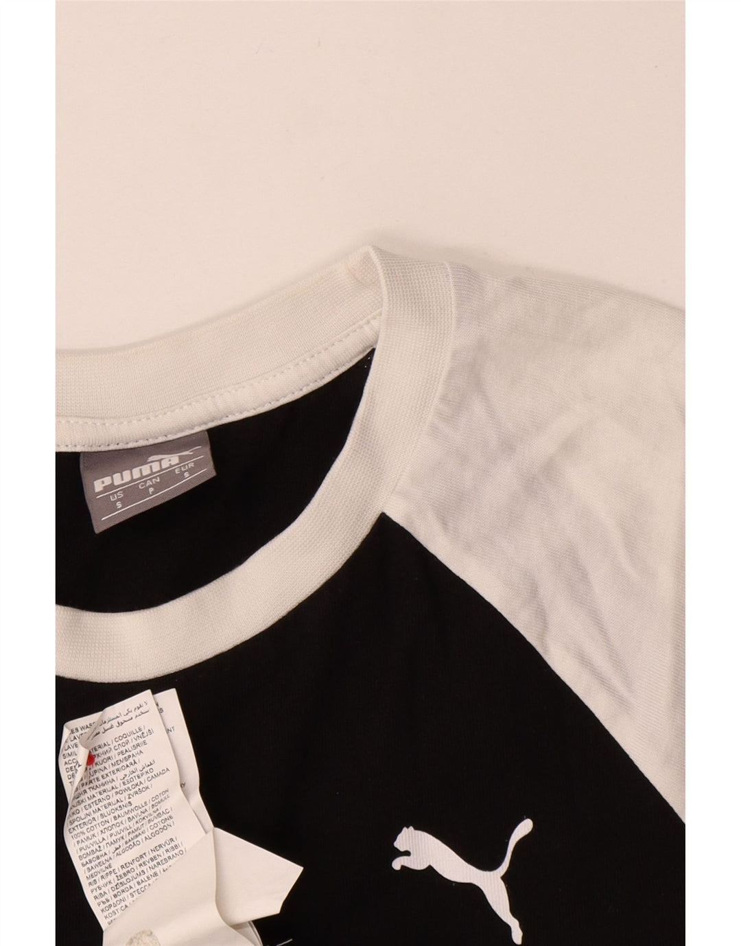 Puma Herren Graphic Top Langarm Small Schwarz Baumwolle