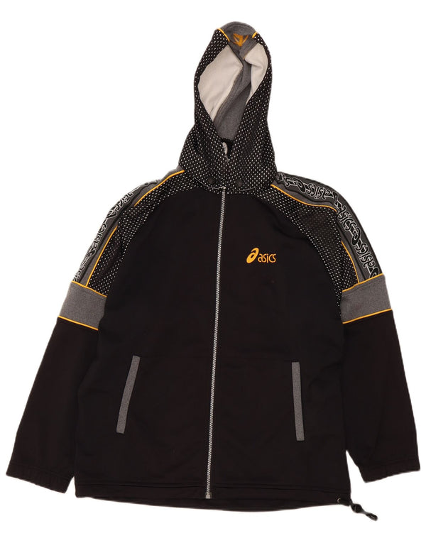 Asics Loose Fit Kapuzenpullover mit Reißverschluss für Jungen, 13–14 Jahre, Schwarz, Farbblock