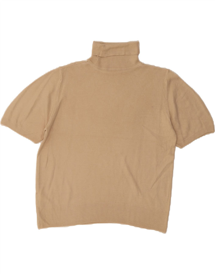MARKS & SPENCER Womens Roll Neck Jumper Sweater UK 18 XL Beige Vintage Marks & Spencer and Second-Hand Marks & Spencer from Messina Hembry 
