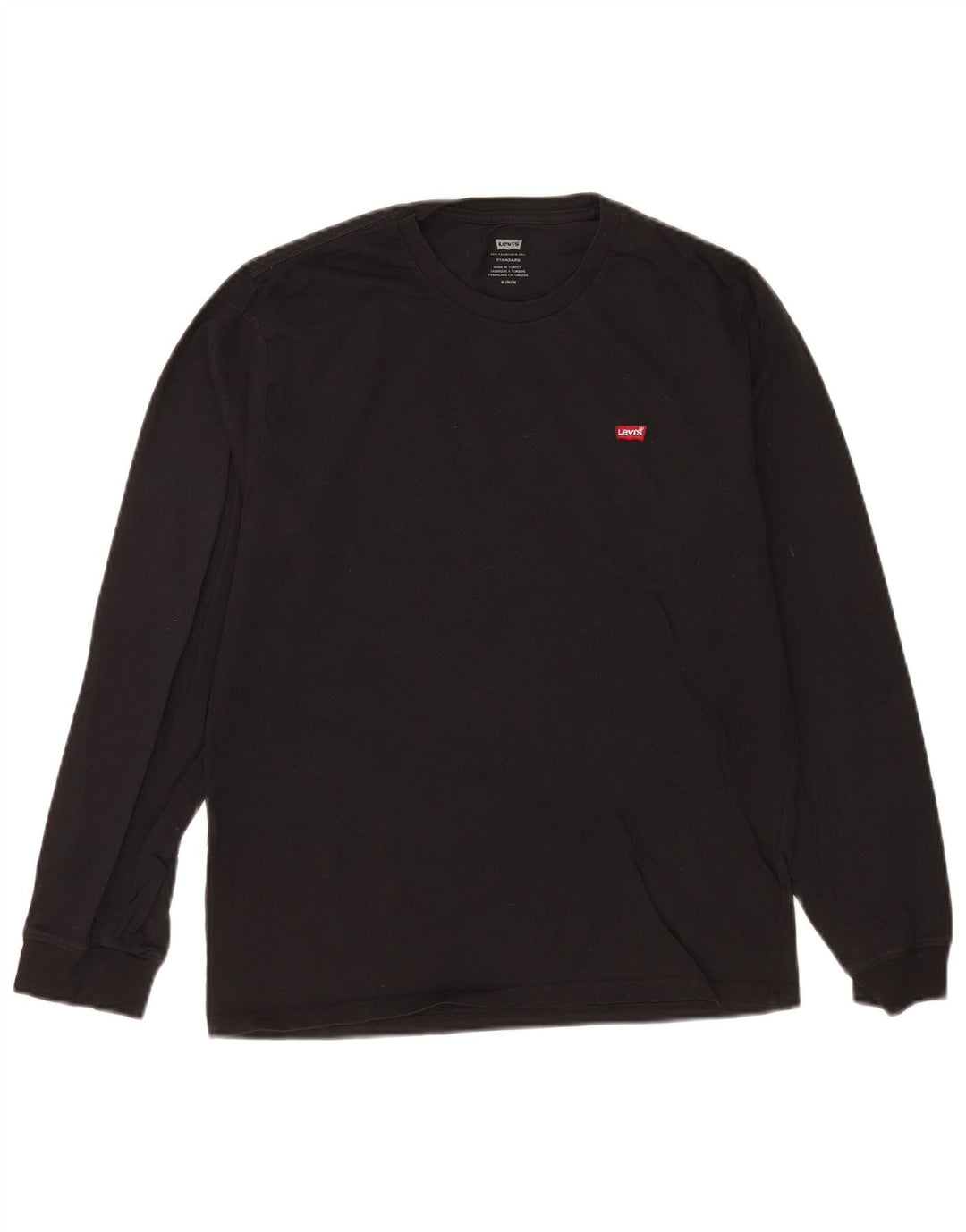 Levi's Herren Standard-Oberteil, langärmelig, mittelschwarz, Baumwolle