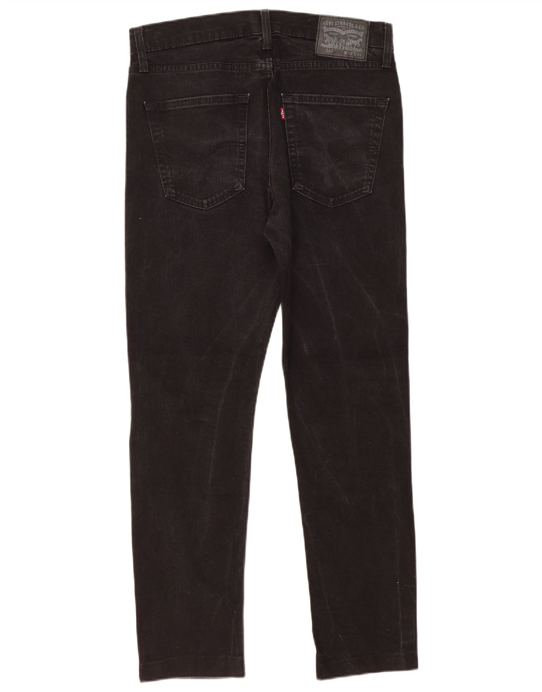 Levi's Herren 512 Slim Tapered Jeans W33 L30 Schwarze Baumwolle