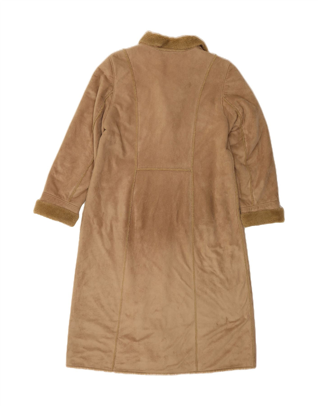 VINTAGE Womens Sherpa Overcoat US 16 2XL Brown Polyester Vintage Vintage and Second-Hand Vintage from Messina Hembry 