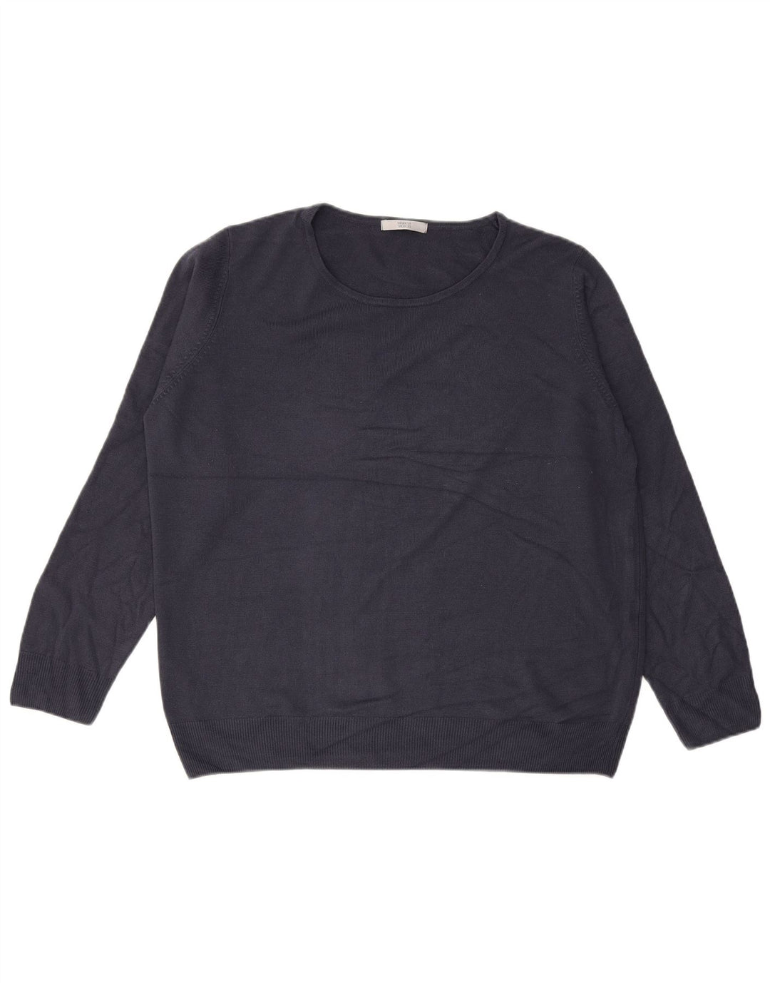 MARKS & SPENCER Damen-Pullover mit U-Boot-Ausschnitt, UK 20 2XL, Marineblau