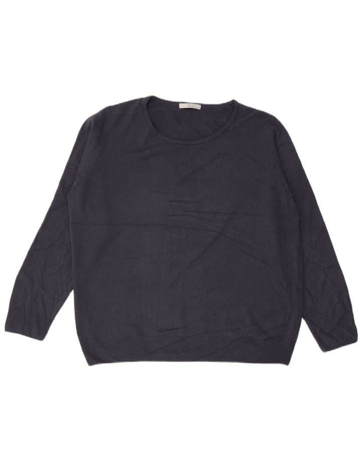 MARKS & SPENCER Damen-Pullover mit U-Boot-Ausschnitt, UK 20 2XL, Marineblau