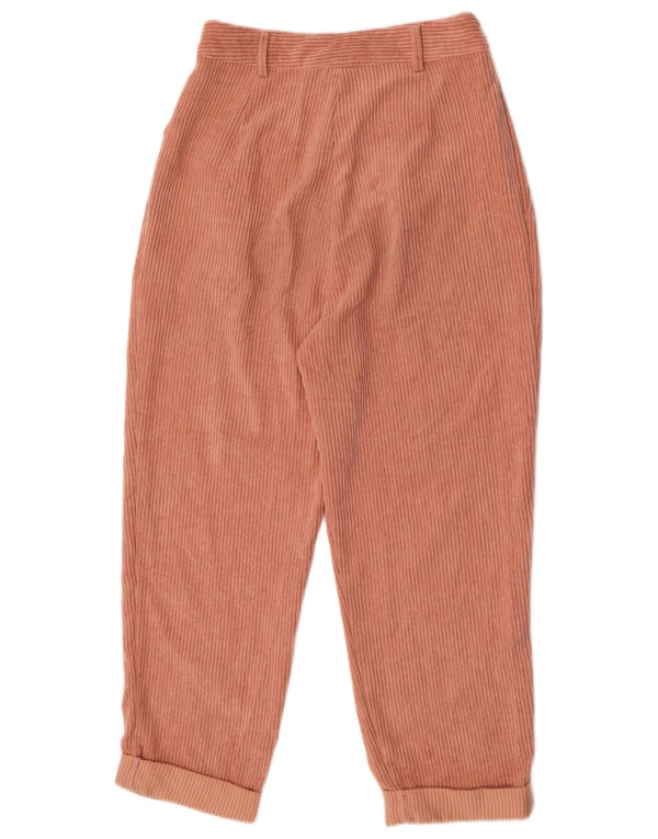 Topshop Damen-Cordhose mit hoher Taille, UK 10, Größe S, W26, L25, Rosa