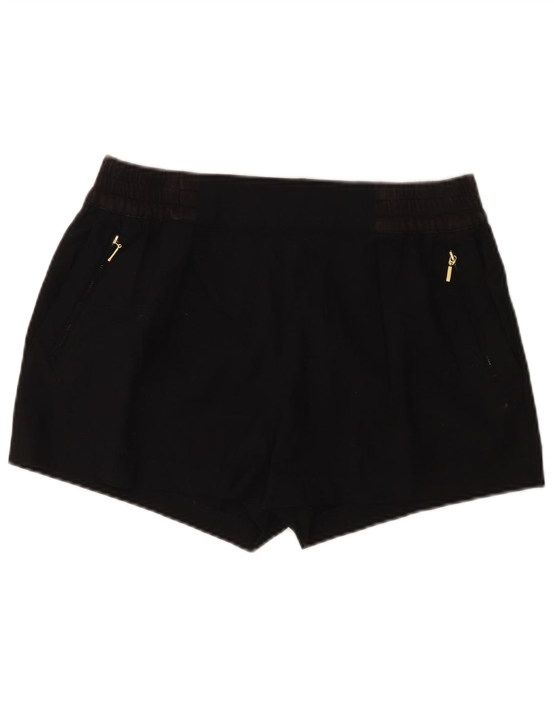 Zara Damen Freizeitshorts, Größe L, W32, Schwarz, Polyester