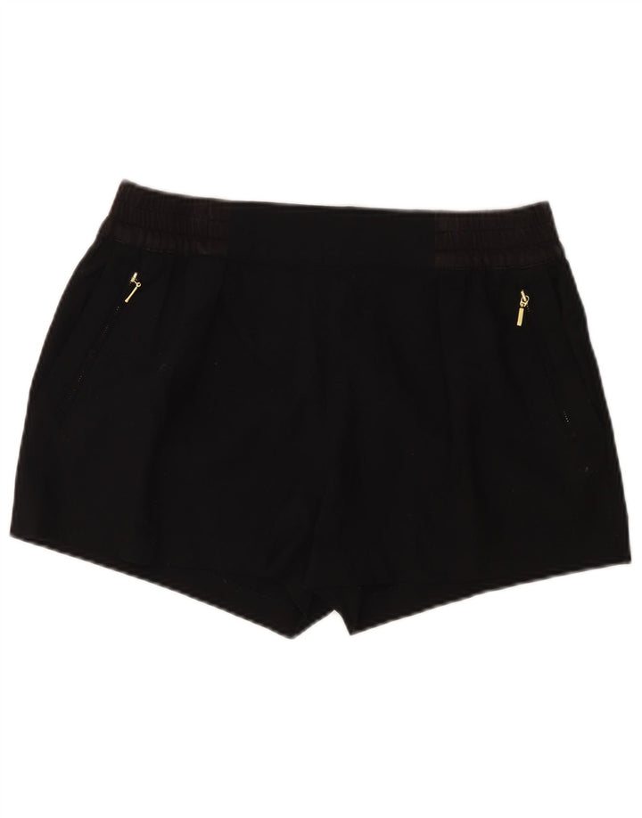 Zara Damen Freizeitshorts, Größe L, W32, Schwarz, Polyester