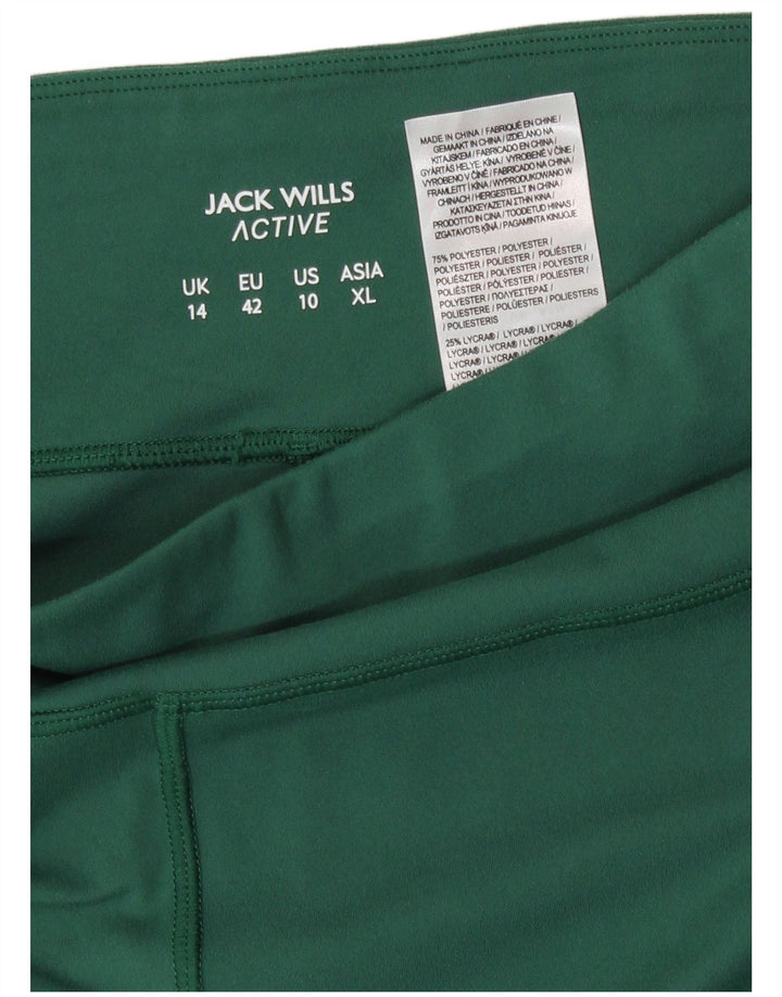 Jack Wills Damen Leggings UK 14 Large Grün Polyester