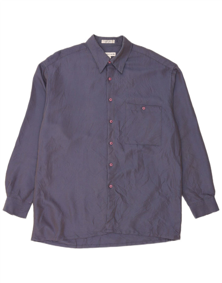Pierre Cardin Herrenhemd, groß, blau, geometrisch, Viskose