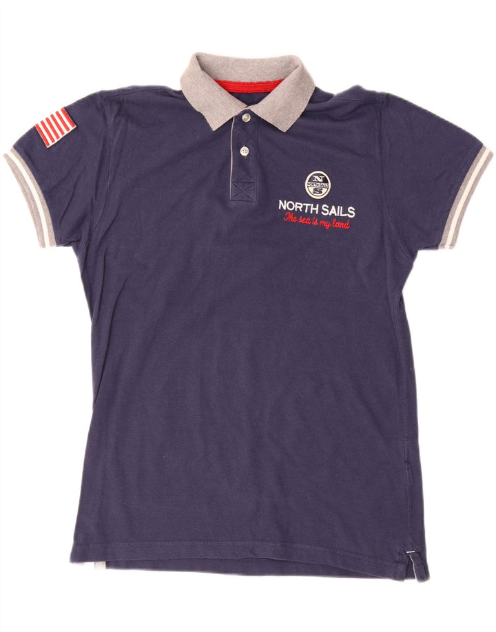 NORTH SAILS Herren-Poloshirt mit Grafik, Größe S, Marineblau, Farbblock