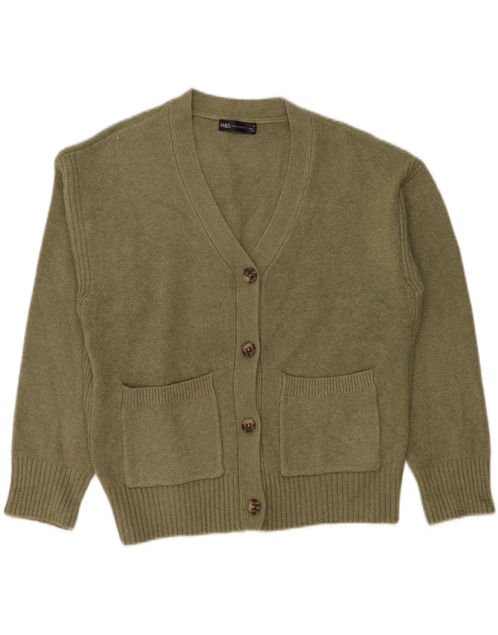 Marks & Spencer Damen-Strickjacke in Übergröße, Gr. 14, mittleres Khaki