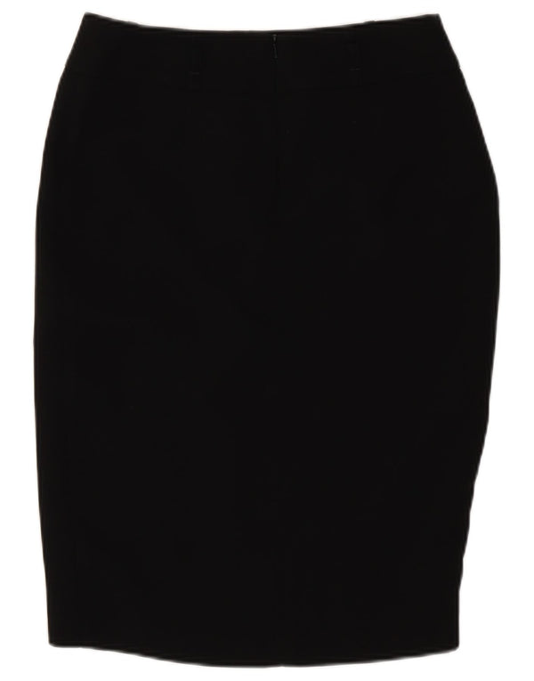 Marks & Spencer Womens Pencil Skirt UK 12 Medium W30 Black Polyester