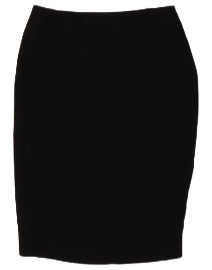 Marks & Spencer Damen Bleistiftrock UK 12 Medium W30 Schwarz Polyester