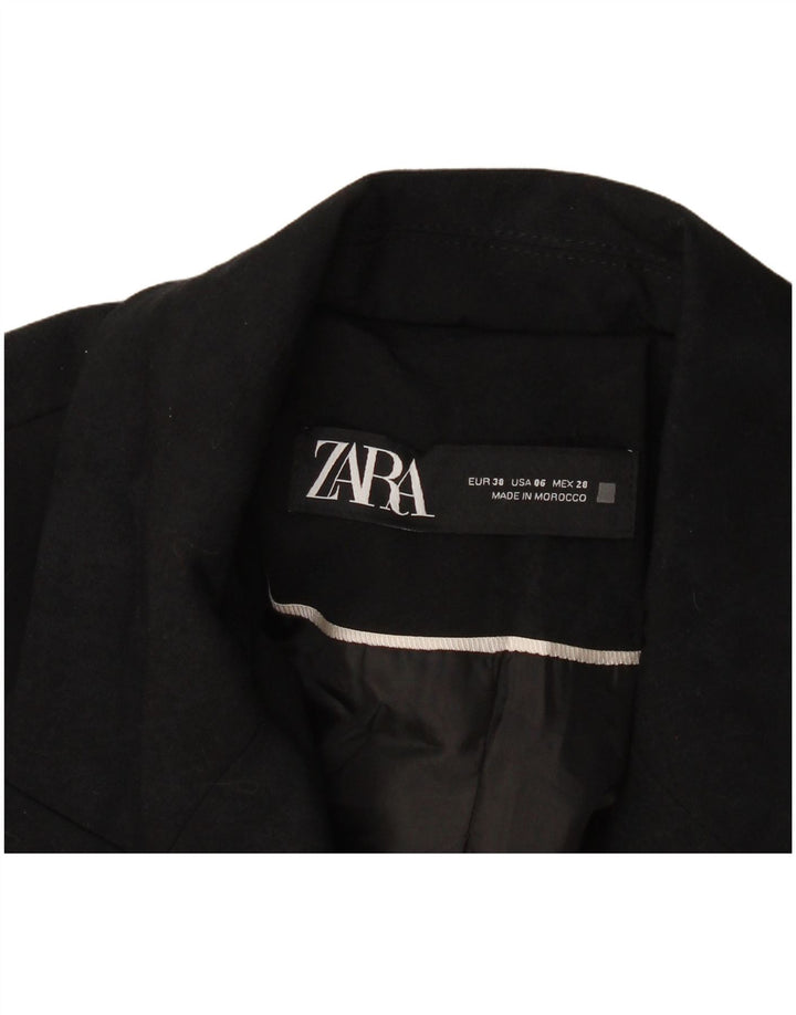 Zara Damen 1-Knopf-Blazerjacke EU 38 Small Schwarz