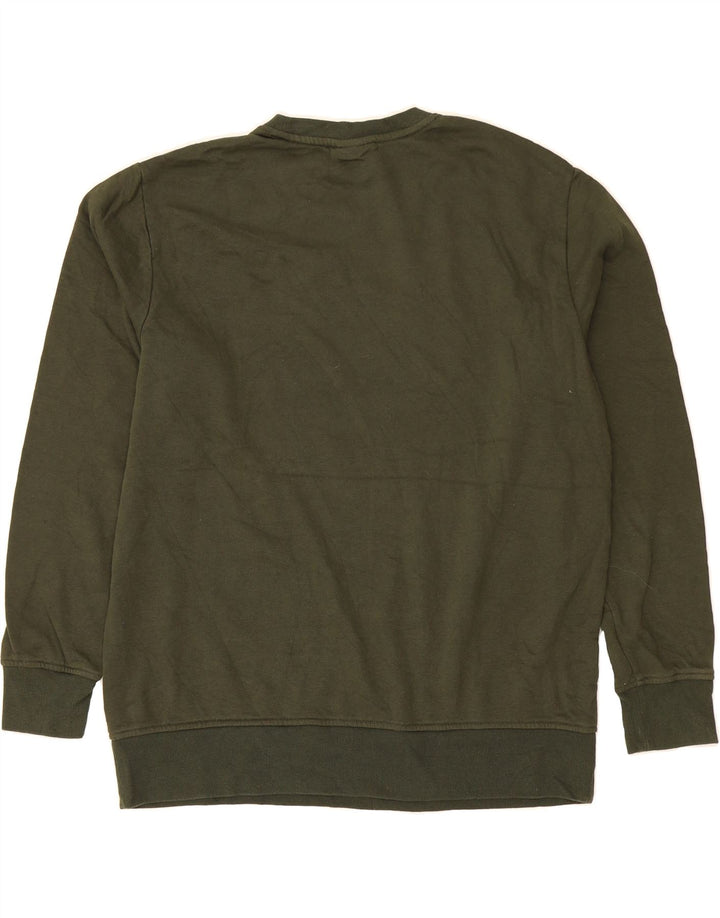 REEBOK Mens Graphic Sweatshirt Jumper Large Green Cotton Vintage Reebok and Second-Hand Reebok from Messina Hembry 