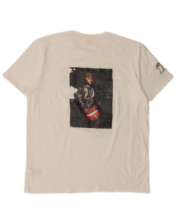 Gap Herren Ferrari Graphic T-Shirt Top XL aus weißer Baumwolle