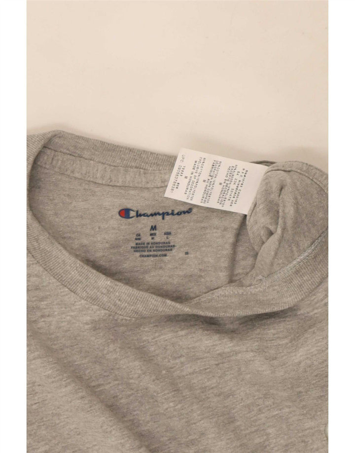 Champion Herren-T-Shirt-Oberteil aus mittelgrau gesprenkelter Baumwolle