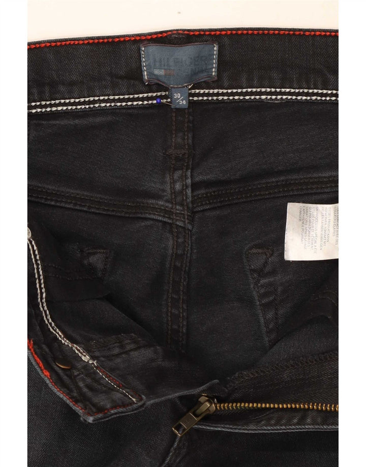 Tommy Hilfiger Damen Slim Jeans W30 L34 Schwarz Baumwolle